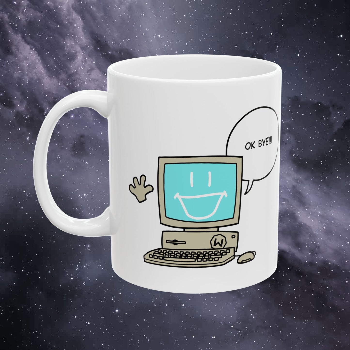 OK BYE Compy Mug (White, 11oz)