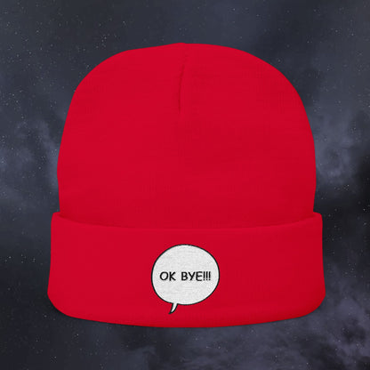 OK BYE!!! Knit Beanie